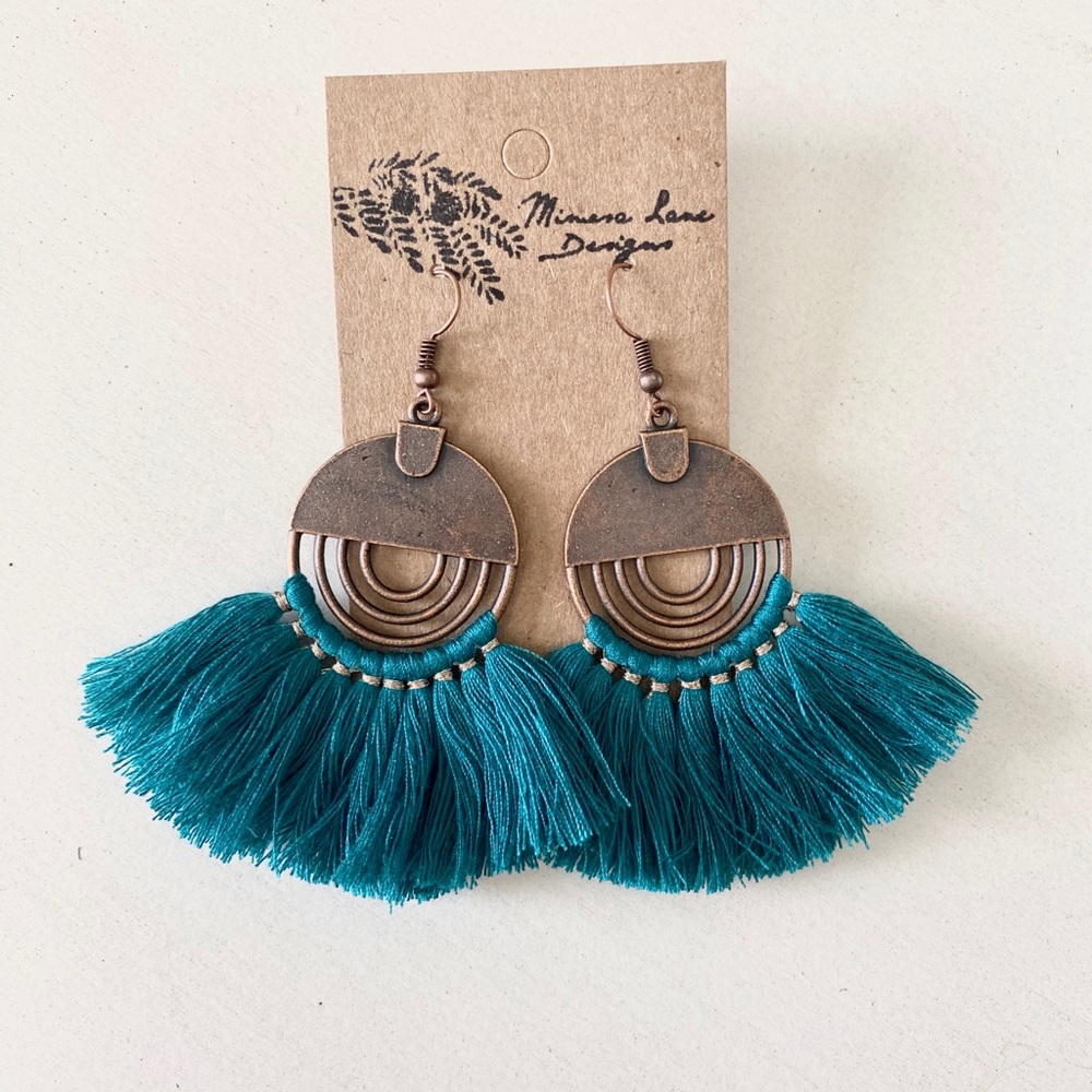 Cute Bronze Tassel Earrings